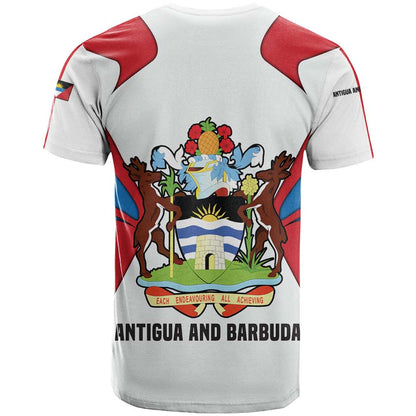 Antigua and Barbuda Flag T-Shirt with National Coat of Arms Graphic Tee
