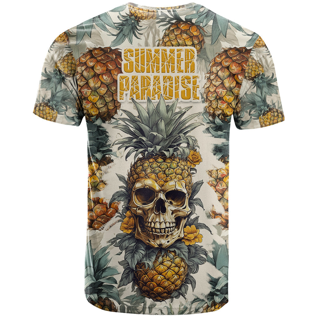 Pineapple Skull T-Shirt Summer Paradise Graphic Tee