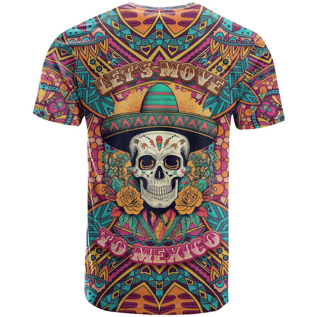 Mexico Skull T-Shirt Let's Move To Mexico Graphic Tee