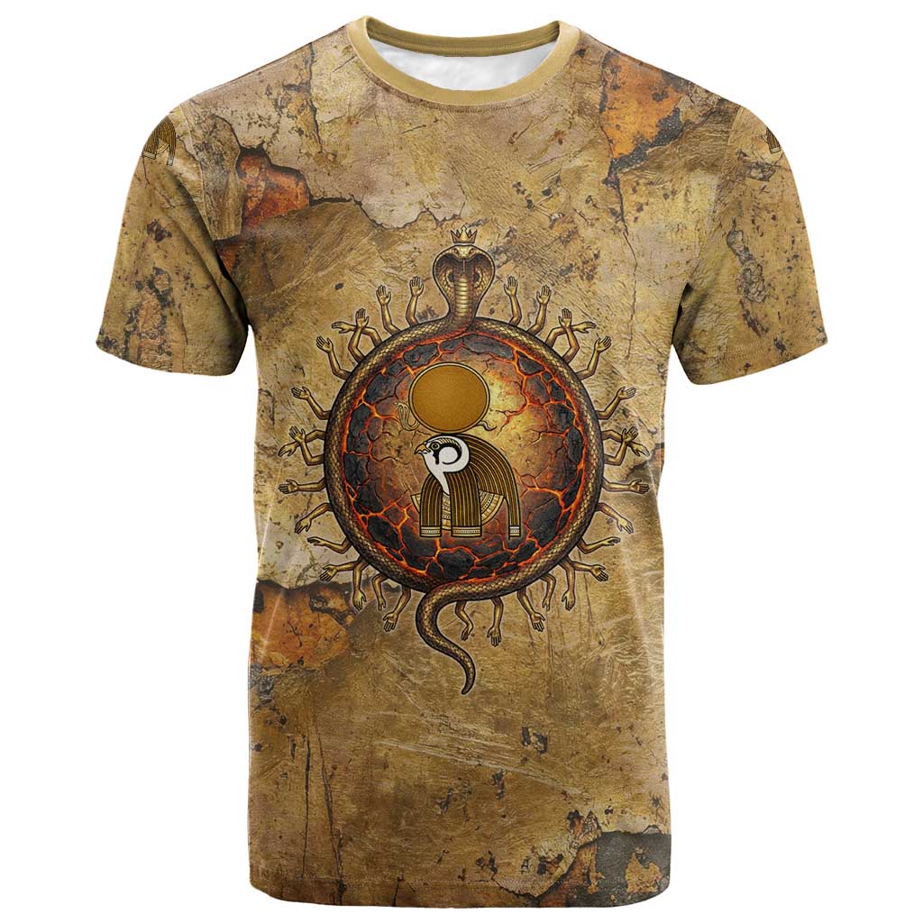Ra Egyptian T-Shirt Sun God Solar Disk Serpent Slayer Ancient Egyptian Boat of the Underworld Graphic Tee