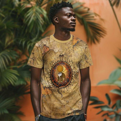 Ra Egyptian T-Shirt Sun God Solar Disk Serpent Slayer Ancient Egyptian Boat of the Underworld Graphic Tee