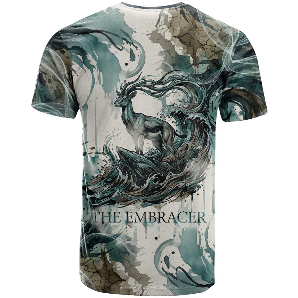 Anuket Egyptian T-Shirt Goddess of the Nile Flowing Water Gazelle Spirit The Embracer Graphic Tee
