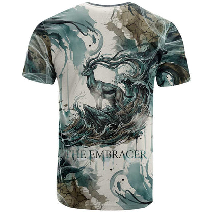 Anuket Egyptian T-Shirt Goddess of the Nile Flowing Water Gazelle Spirit The Embracer Graphic Tee