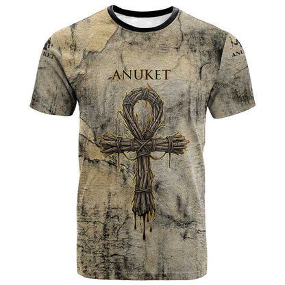 Anuket T-Shirt Egyptian Queen of the Cataracts Ankh Symbol Graphic Tee