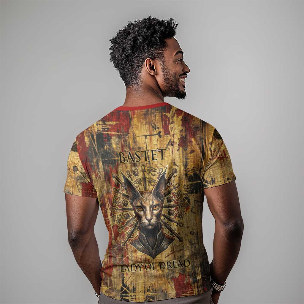 Bastet Egyptian T-Shirt Eye of Ra Cat Goddess Lady of Dread Ancient Power Graphic Tee