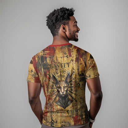 Bastet Egyptian T-Shirt Eye of Ra Cat Goddess Lady of Dread Ancient Power Graphic Tee