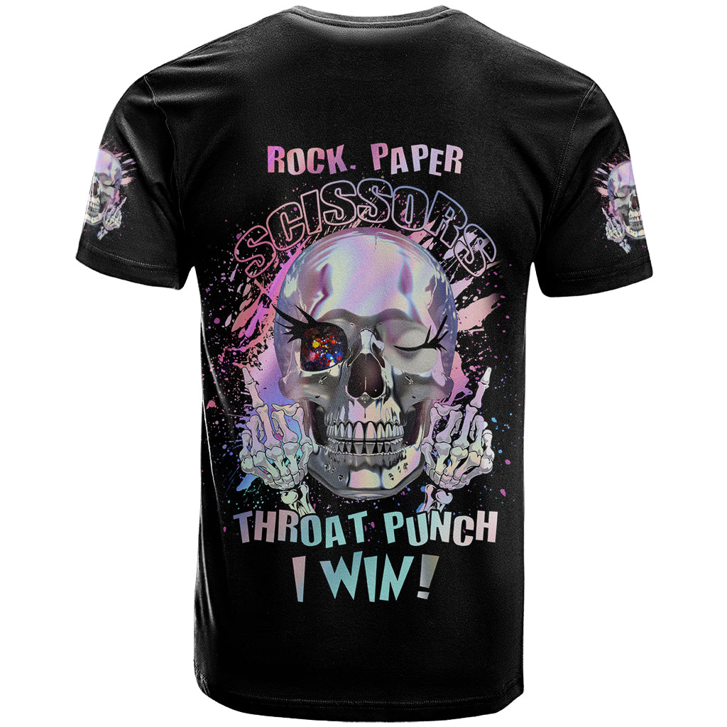 Rock Paper Throat Punch I Win T-Shirt Graphic Tee