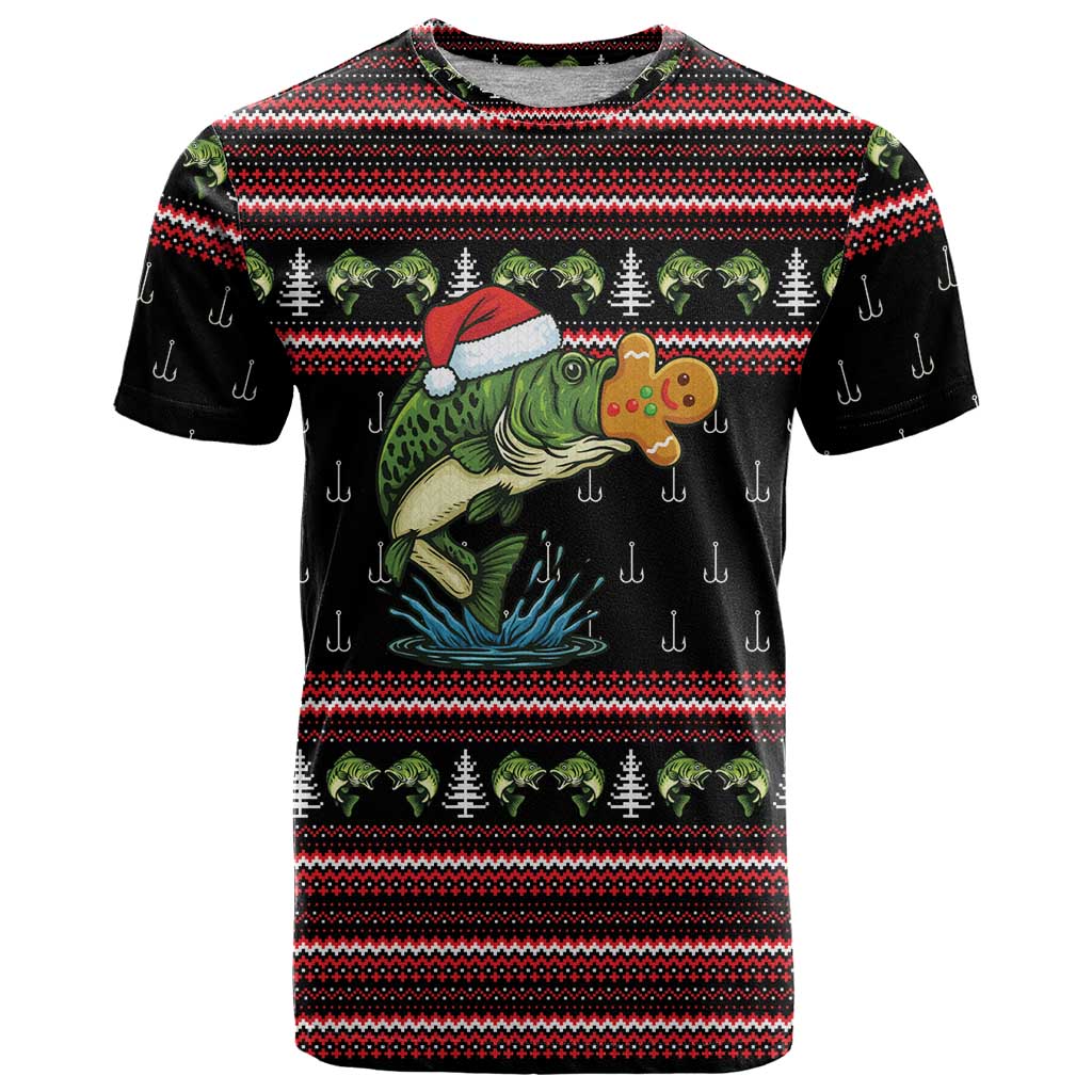Merry Fishmas Christmas T-Shirt Xmas Holiday Patterns Graphic Tee
