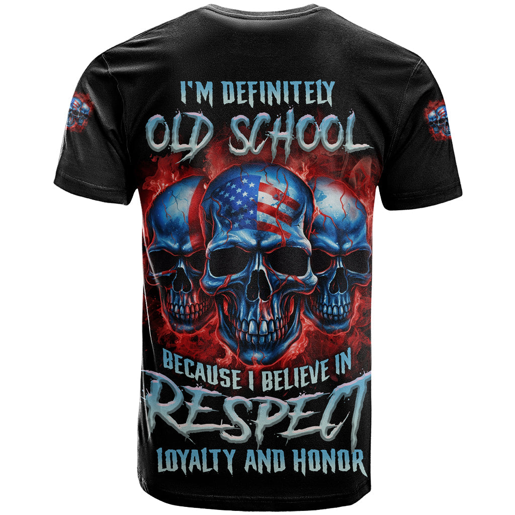 I Believe In Respect 3 Skulls T-Shirt Graphic Tee