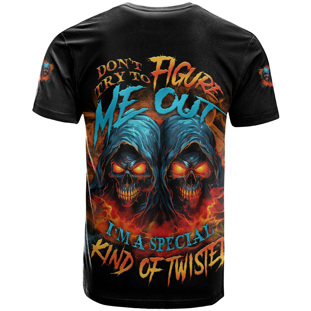 Don't Try To Figure Me Out Skull Reaper T-Shirt Graphic Tee