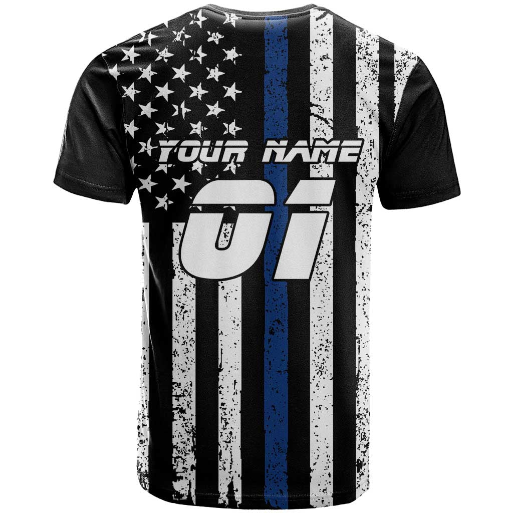 Personalized Motocross Rider T-Shirt with Splash Pattern and Dirt Bike Jump Illustration Graphic Tee
