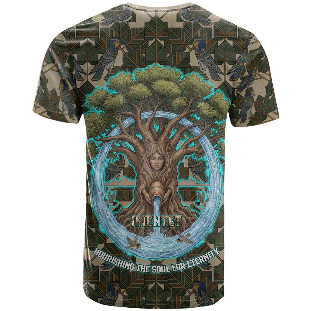 Imentet Egyptian T-Shirt with Eye of Horus and Eternal Tree in Afterlife Graphic Tee