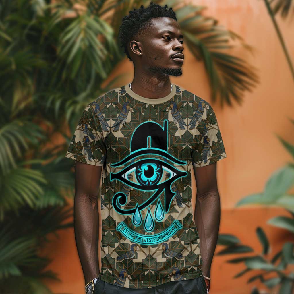 Imentet Egyptian T-Shirt with Eye of Horus and Eternal Tree in Afterlife Graphic Tee