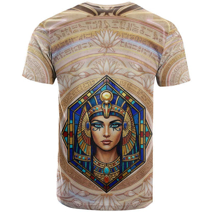 Isis T-Shirt with Falcon Symbol and Sacred Geometry in Egyptian Graphic Tee