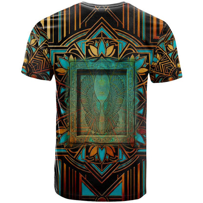 Ma’at Eye of Horus T-Shirt Egyptian Feather Celebrating Truth Graphic Tee