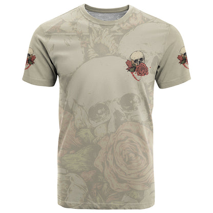 Stuck Between Idk Idc And Idgaf Skull T-Shirt Graphic Tee