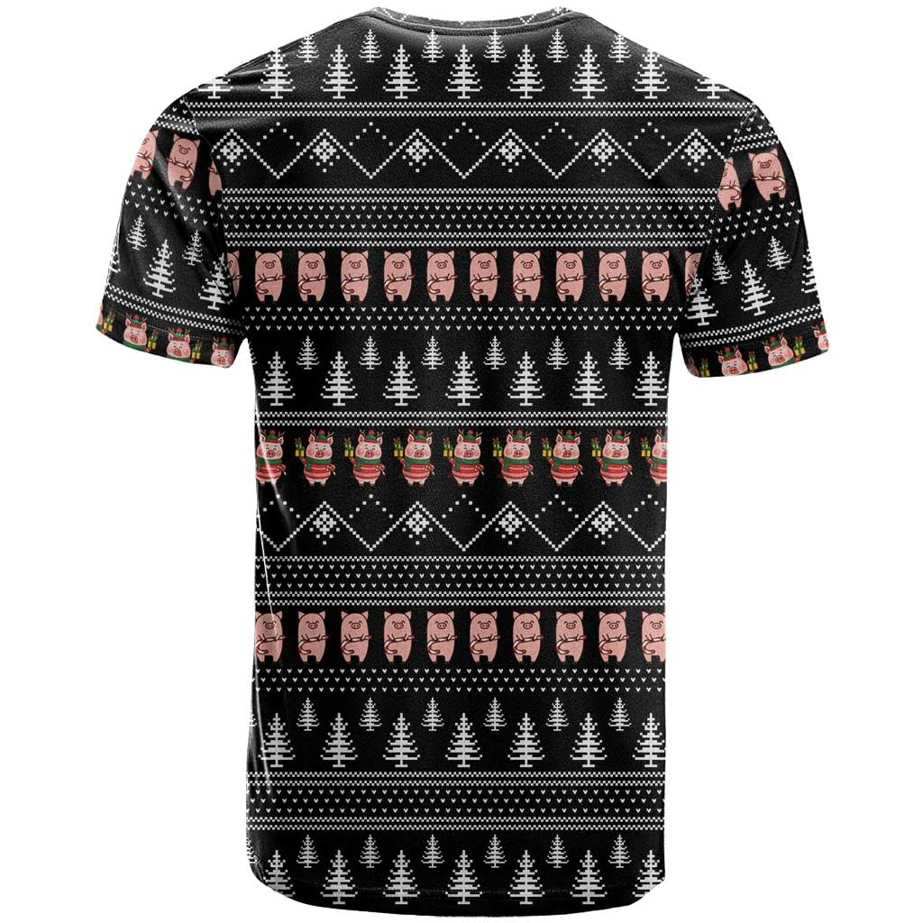 Merry Pigmas Christmas T-Shirt Xmas Holiday Patterns Graphic Tee