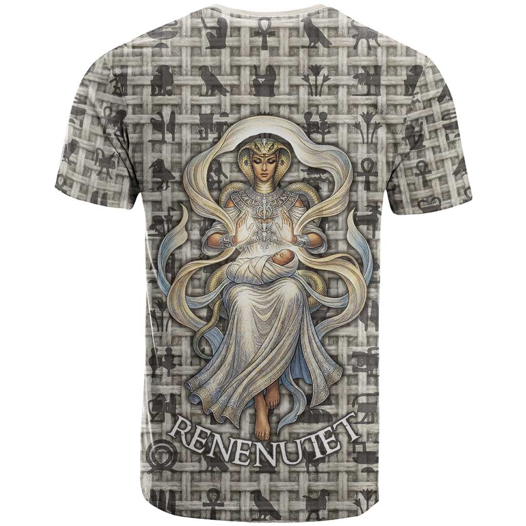 Renenutet T-Shirt with Bread Ring and Eye of Horus in Egyptian Nourishment Graphic Tee