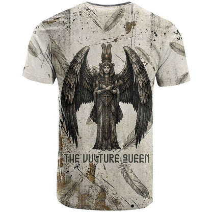 Mut T-Shirt Vulture Queen Egyptian Mother Goddess Wings Feathers Graphic Tee