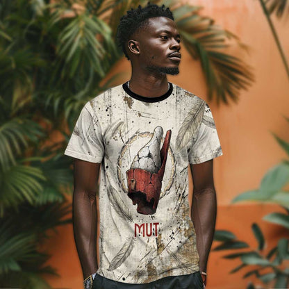 Mut T-Shirt Vulture Queen Egyptian Mother Goddess Wings Feathers Graphic Tee