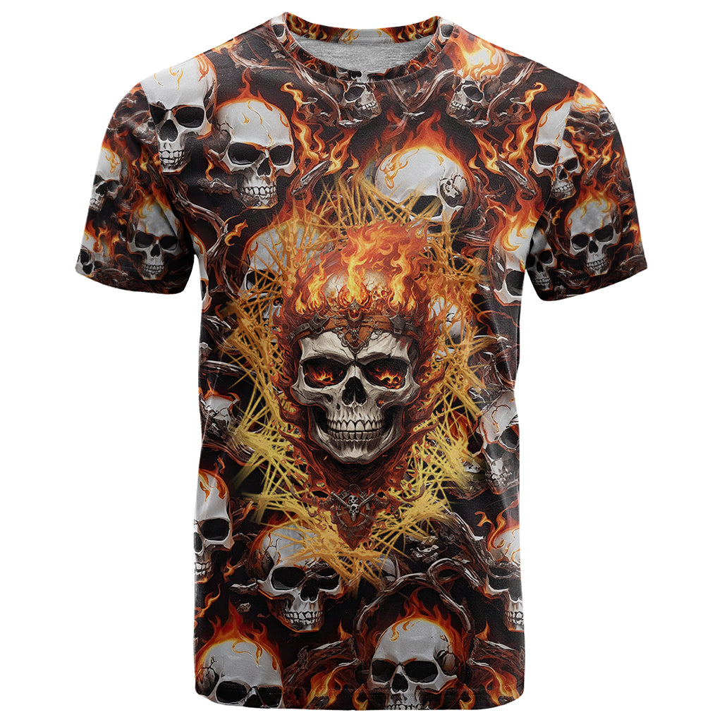 Flaming Skull T-Shirt Judge Me When You're Perfect Otherwise Shut Up Graphic Tee