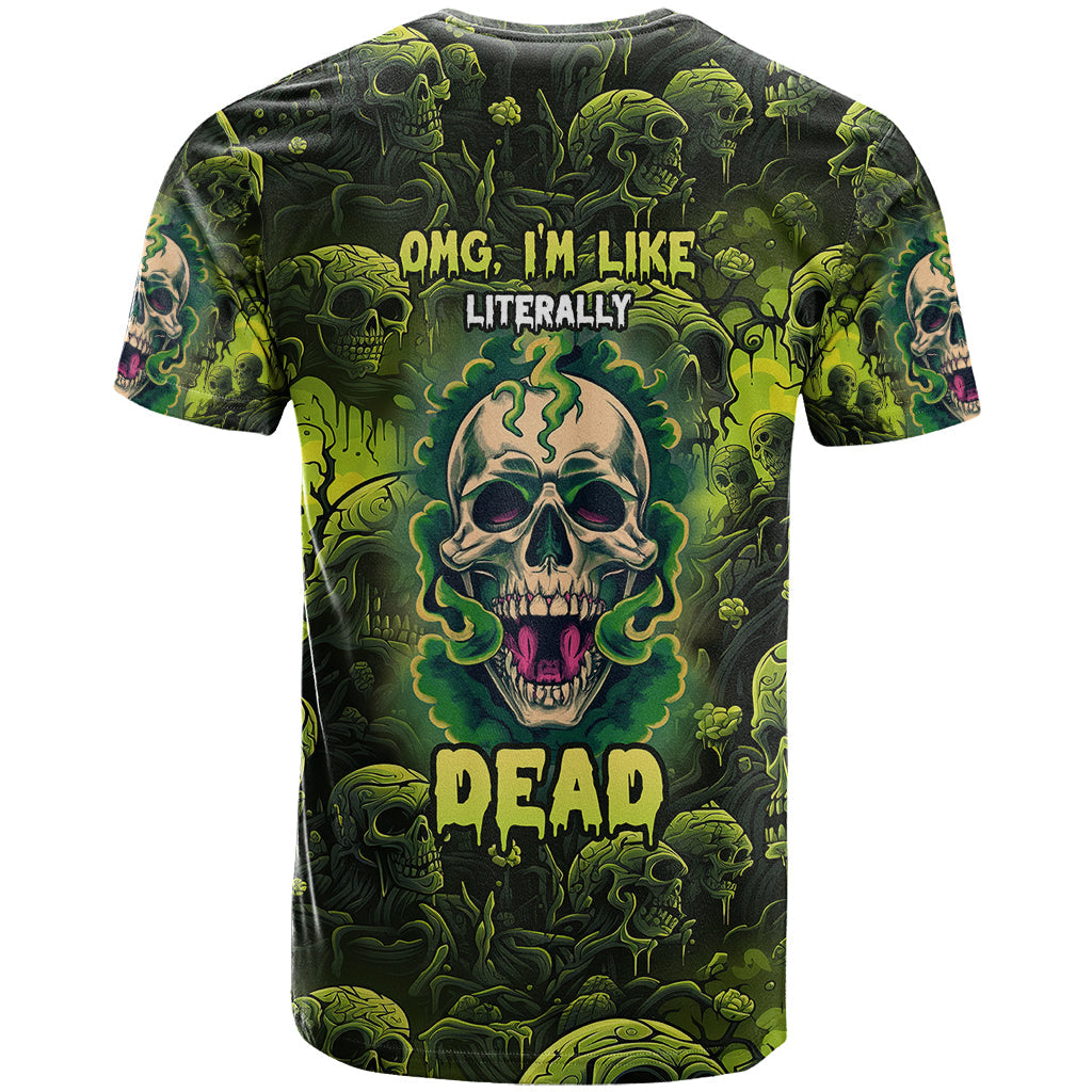 Zombie Skull T-Shirt I'm Like Literally Dead Graphic Tee