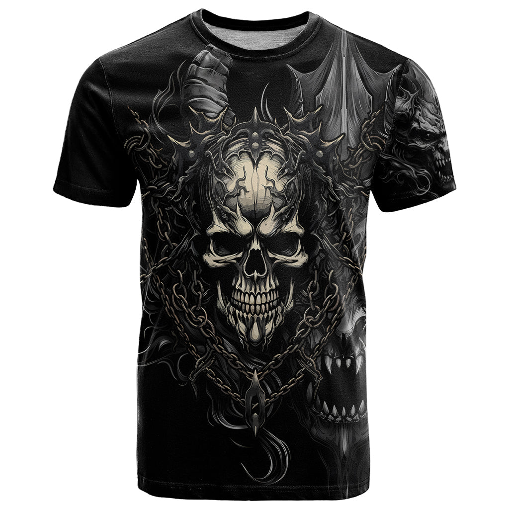 Skull Demon Fantasy T-Shirt Time To Unleash A Litte Hell Graphic Tee