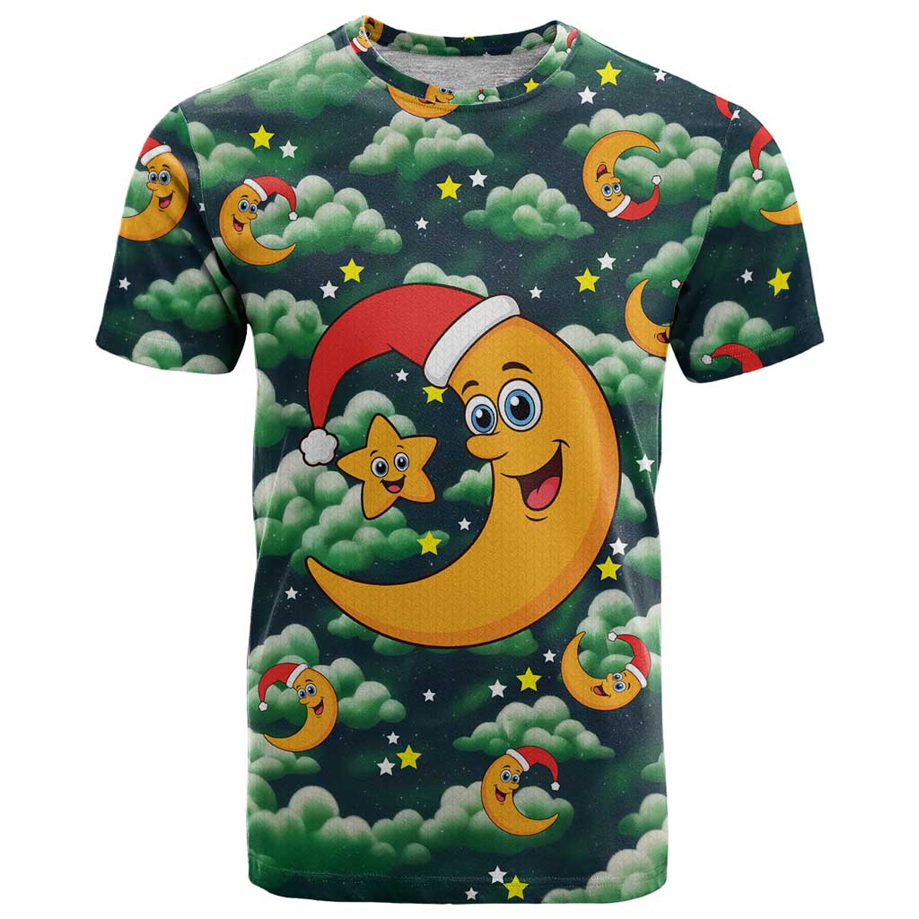 Christmas Moon and Star T-Shirt Xmas Holiday Patterns Graphic Tee
