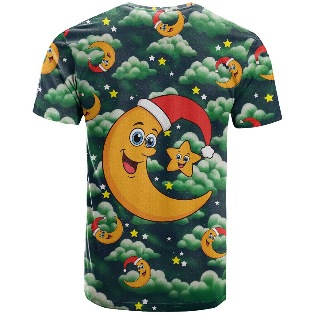Christmas Moon and Star T-Shirt Xmas Holiday Patterns Graphic Tee