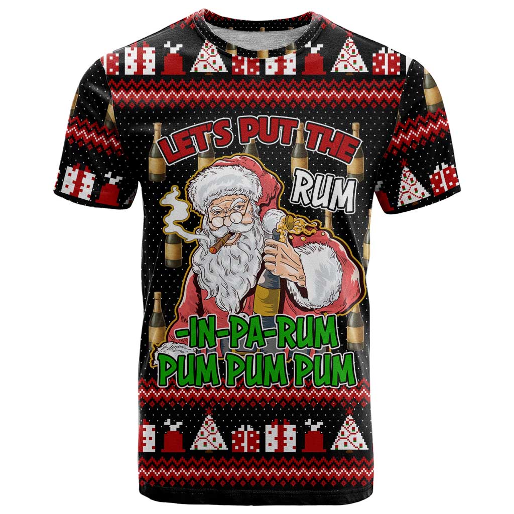 Santa Claus Christmas T-Shirt Xmas Holiday Patterns Graphic Tee