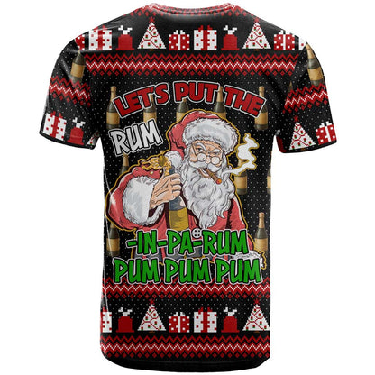 Santa Claus Christmas T-Shirt Xmas Holiday Patterns Graphic Tee