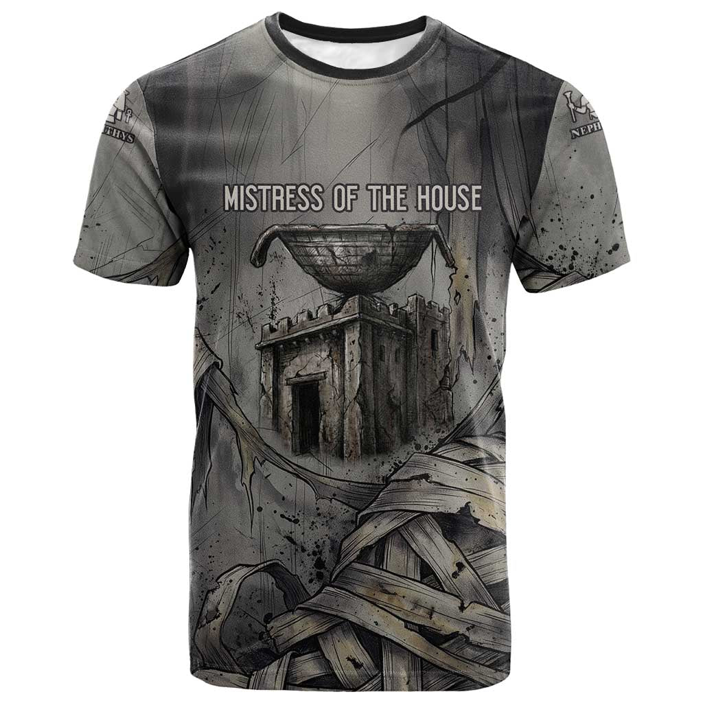 Nephthys T-Shirt Mistress of the House Egyptian Goddess Wings Graphic Tee