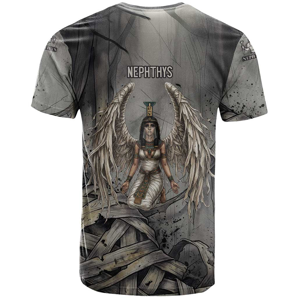 Nephthys T-Shirt Mistress of the House Egyptian Goddess Wings Graphic Tee