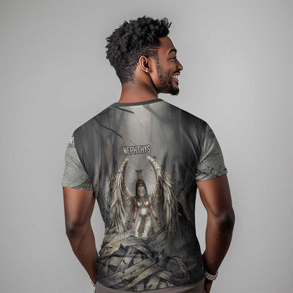 Nephthys T-Shirt Mistress of the House Egyptian Goddess Wings Graphic Tee