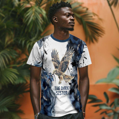 Nephthys Egyptian T-Shirt The Dark Sister Falcon Wings Moon Veil Graphic Tee