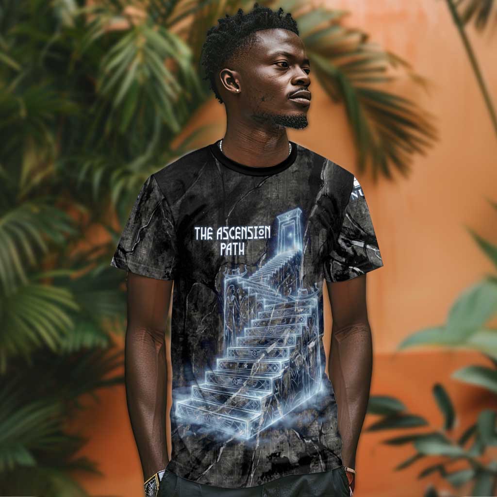 Nut T-Shirt Egyptian Keeper of Souls Celestial Stairway Ascension Path Cosmic Goddess of the Night Sky Graphic Tee