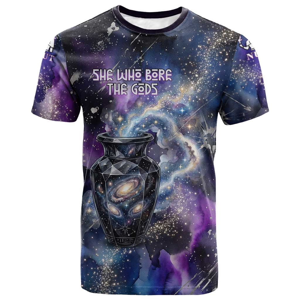 Nut Egyptian T-Shirt She Who Bore the Gods Galactic Vessel Cosmic Goddess Star Map Graphic Tee