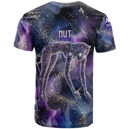 Nut Egyptian T-Shirt She Who Bore the Gods Galactic Vessel Cosmic Goddess Star Map Graphic Tee