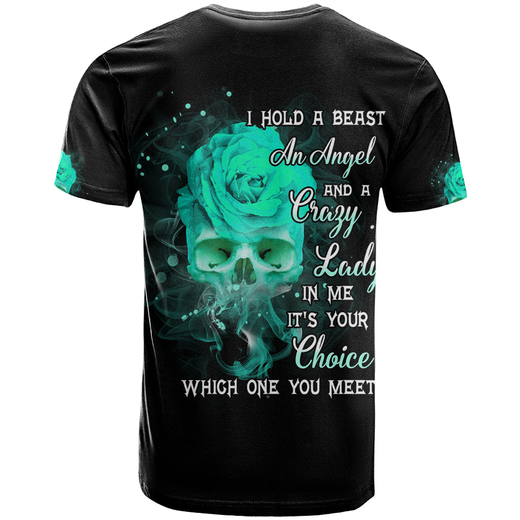 I Hold A Beast An Angel Crazy Lady In Me T-Shirt Graphic Tee
