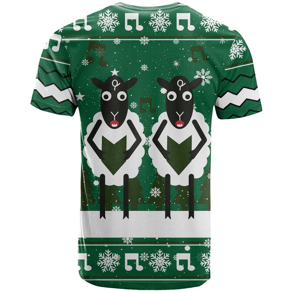 Sheep Baaa Humbug Christmas T-Shirt Xmas Holiday Patterns Graphic Tee