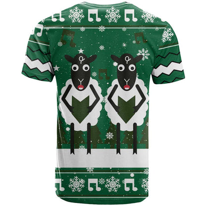 Sheep Baaa Humbug Christmas T-Shirt Xmas Holiday Patterns Graphic Tee
