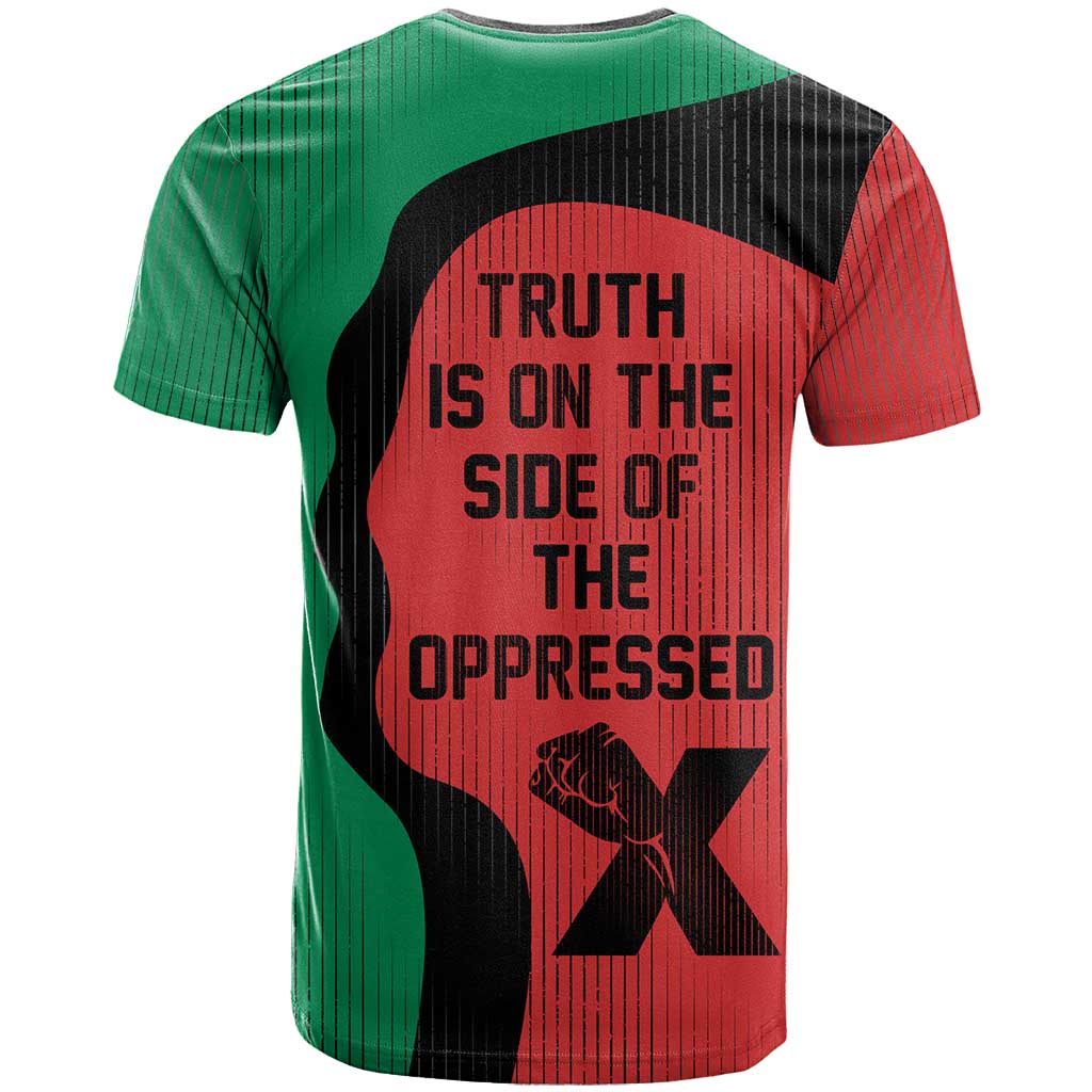 Malcolm X T-Shirt Truth Is on the Side of the Oppressed Quote Civil Rights Tribute Graphic Tee