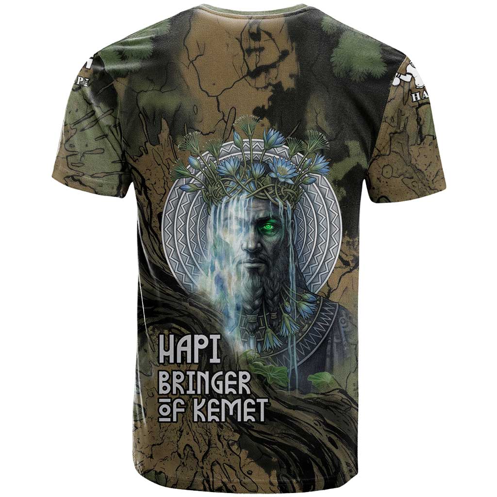 Hapi Egyptian T-Shirt Bringer of Kemet Nature Spirit Flowing Water and Earth Harmony Graphic Tee