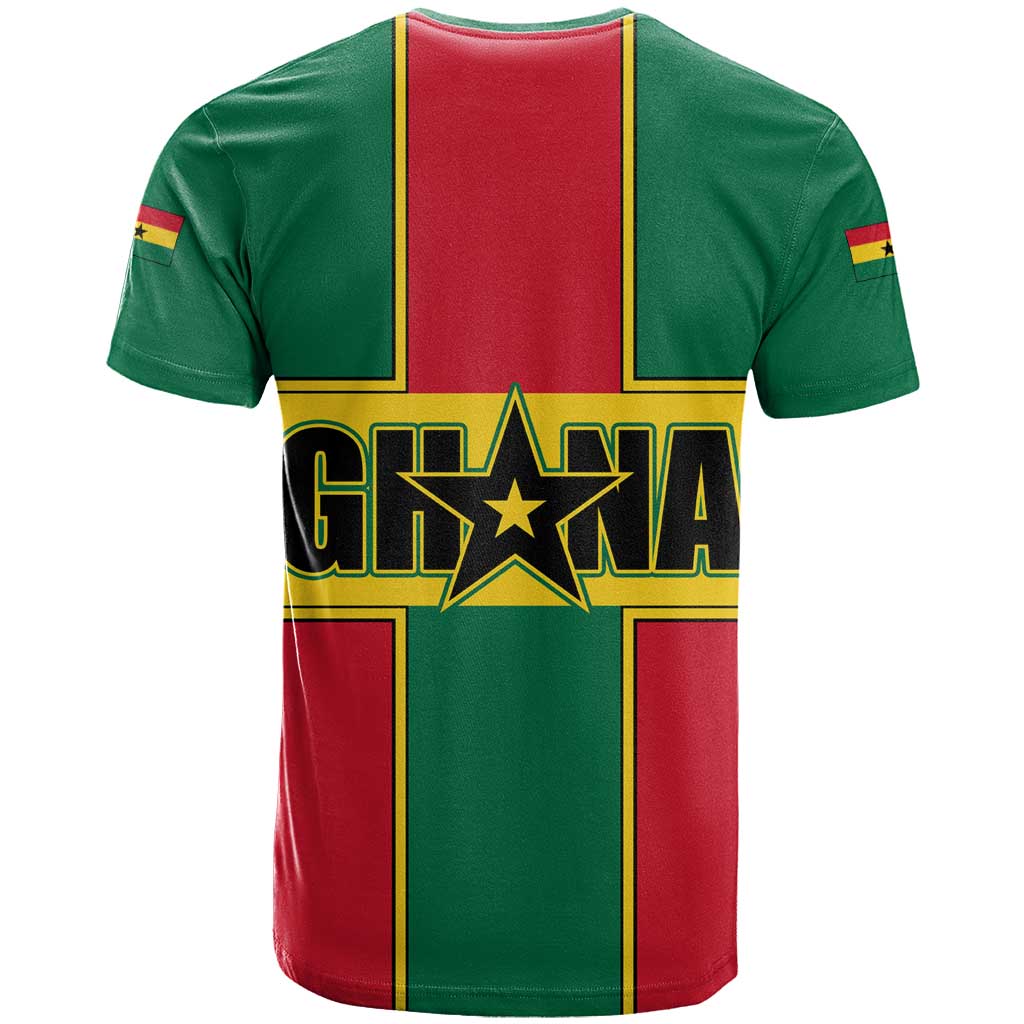 Ghana Flag T-Shirt with Coat of Arms Design Graphic Tee