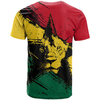 Ghana Flag T-Shirt with Coat of Arms Design Graphic Tee