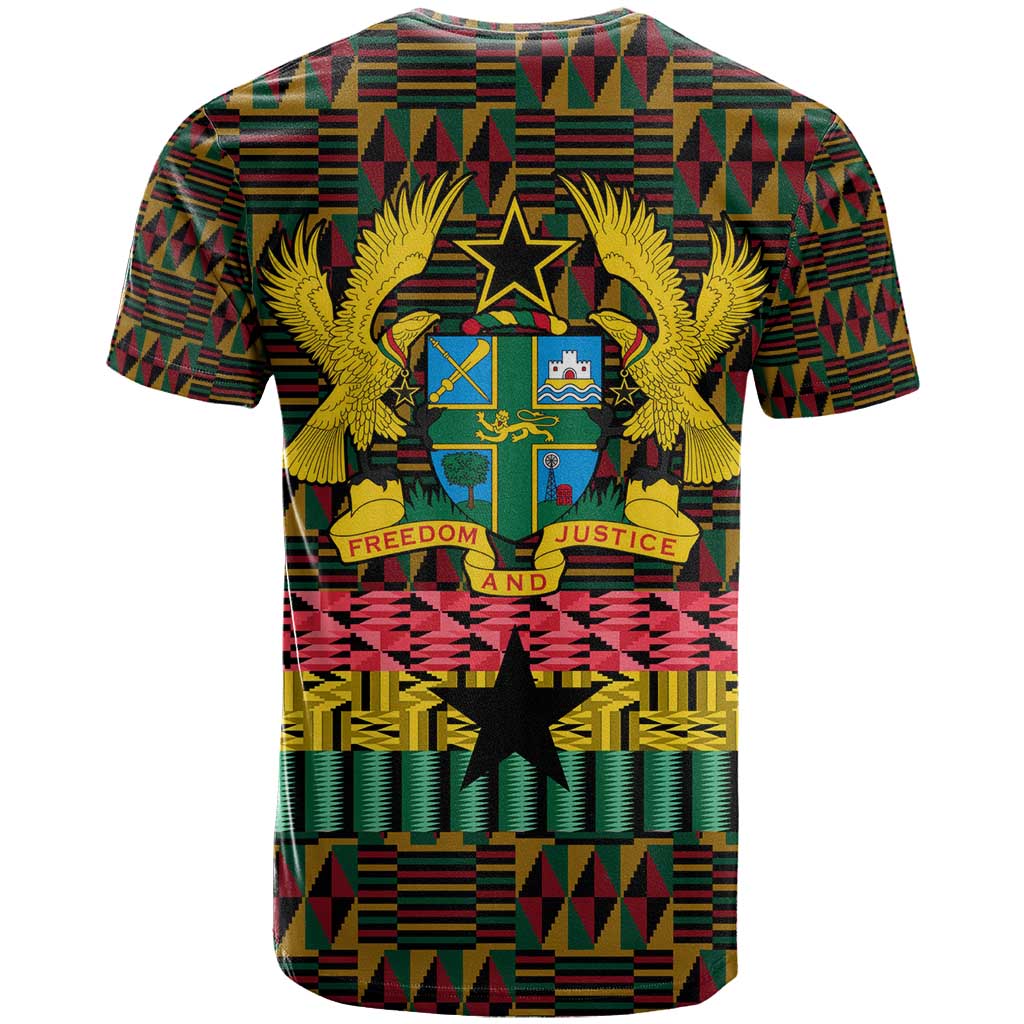 Kwame Nkrumah T-Shirt with Coat of Arms Grunge Style Design Graphic Tee