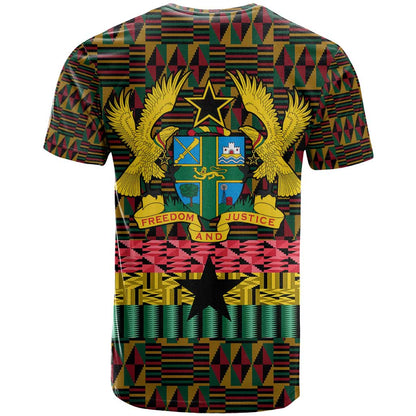 Kwame Nkrumah T-Shirt with Coat of Arms Grunge Style Design Graphic Tee