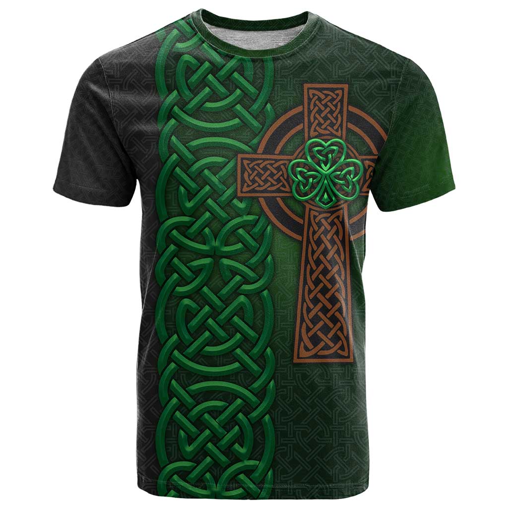 Ireland Celtic Knot and Clover Design T-Shirt Graphic Tee