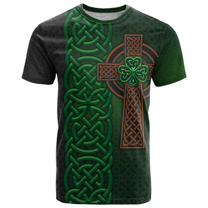 Ireland Celtic Knot and Clover Design T-Shirt Graphic Tee