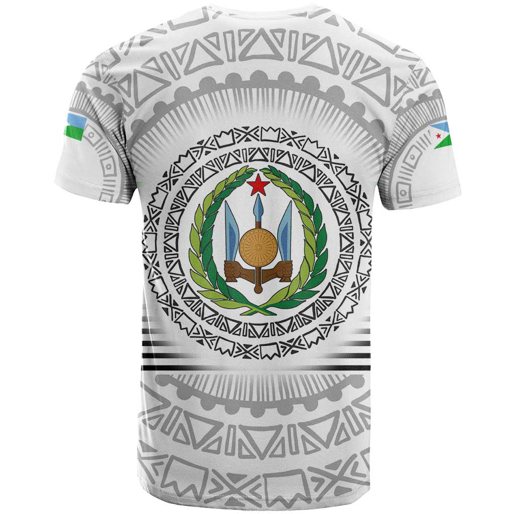 Djibouti Roots T-Shirt Urban Streetwear with African Tribal Design & Patriotic Elements Graphic Tee
